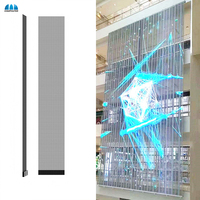 Perakende İç Mekan P3.91 Esnek LED Ekran LED Film Ekran Şeffaf Ekran Cam Pencere Reklam Açık Hava LED Ekran