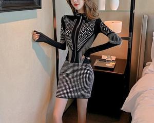 <span class=keywords><strong>2025</strong></span> abbigliamento femminile Fashionally Versatile, dimagrante e confortevole. Best-seller. Set due pezzi di diamanti: <span class=keywords><strong>Top</strong></span> e gonna - Product Image 2