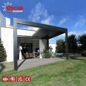 Pergola bioclimatique avec toit à lames orientables et imperméable pour jardin, patio, cour arrière, Royaume-Uni, <span class=keywords><strong>France</strong></span>, pergola rétractable - Product Image 1