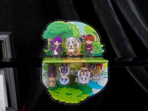Frieren: Beyond <span class=keywords><strong>Journey</strong></span>'<span class=keywords><strong>s</strong></span> <span class=keywords><strong>End</strong></span> - Figura acrílica multicharacteres con escena forestal para decoración de escritorio - Product Image 1