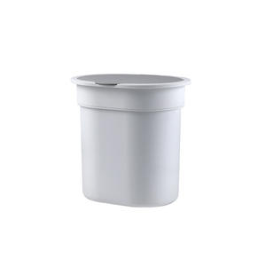 ถังขยะตั้งโต๊ะทรงกระบอกสีขาวพร้อมฝาปิดแบบพลิกสำหรับใช้ในบ้าน สำนักงาน หอพัก น้ำหนัก 0.3 กก. 6101 - Product Image 4