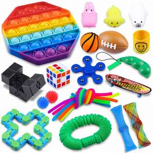 JYTZ065 – Pack de 25 jouets anti-stress sensoriels, balles et fruits, idéal pour enfants et adultes - Product Image 2