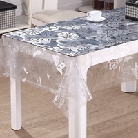 Nappe Moderne de Luxe en PVC Tissé Floral Effet Cristal RNPT, Certifiée SGS, Personnalisable, Résistante à la Chaleur, Imperméable, Anti-taches, Nacrée