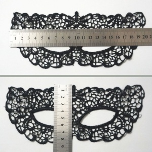 Vente chaude Soluble Dans L'eau Dentelle-facial-masque Lait Soie Noir Blanc Dentelle Visage Feuille Mascarade Masque De Fête - Product Image 4