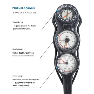Tauch anzeige Combo Tiefen druck Kompass anzeige Unterwasser tauch ausrüstung Scba Füll zubehör <span class=keywords><strong>Tester</strong></span> Oem Mit 4500Psi - Product Image 2