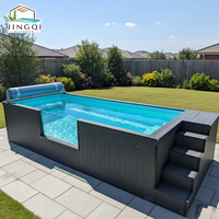 Piscine hors sol moderne en fibre de verre pour spa familial, jacuzzi décoratif pour adultes, idéale pour l'extérieur