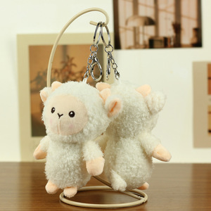 EN STOCK 12CM Animal relleno oveja peluche llavero pequeño suave oveja peluche llavero - Product Image 4