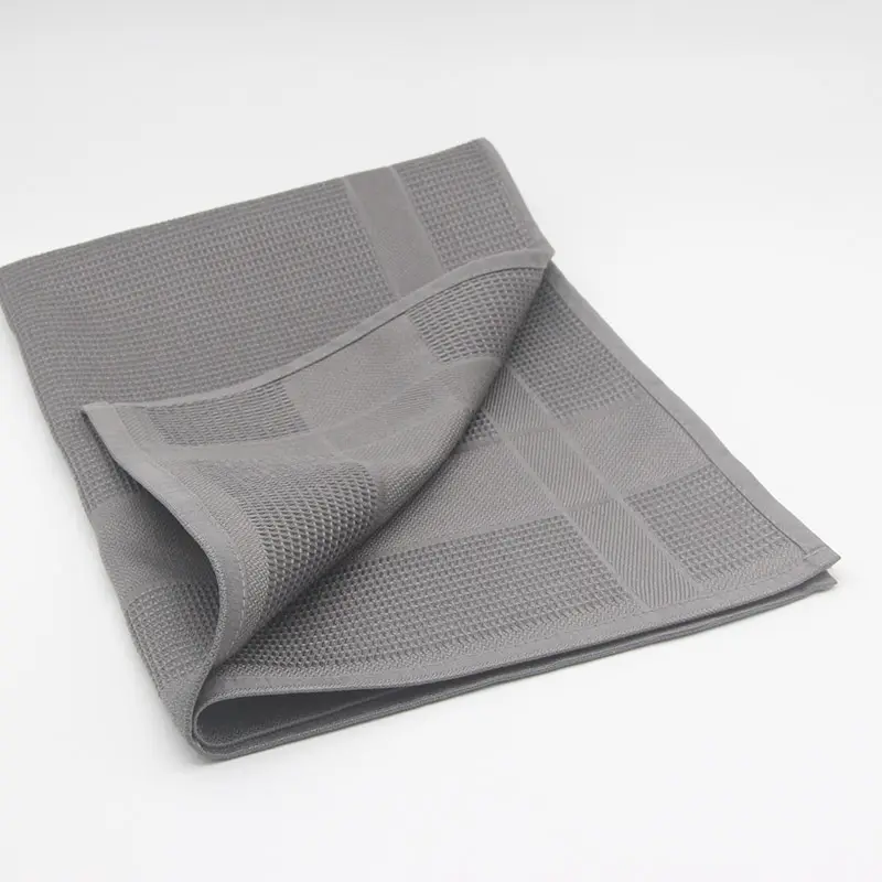 कस्टम लोगो वफ़ल सफाई कपड़ा चाय तौलिया microfiber थोक रसोई तौलिया सेट
