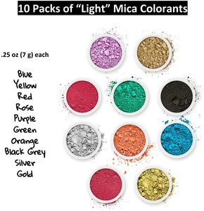 Résine époxy 10 couleurs mica inorganique de poudre pour les cosmétiques Savon Fabrication De Bougies Colorant BRICOL - Product Image 3