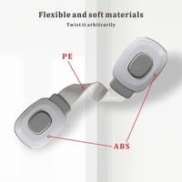 Verrous de sécurité pour bébé Prodigy LH10 en plastique ABS blanc, lot de 6, pour portes d'armoires, adhésifs, sangles réglables