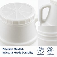 Bidon cylindrique en plastique HDPE de 50 L, résistant aux chocs, durable, de qualité alimentaire, recyclable, écologique, étanche, pour l'industrie alimentaire