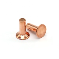 Rivet à tête fraisée en cuivre rouge ST-0073 certifié ISO, finition brillante non revêtue, faible MOQ pour fixation industrielle