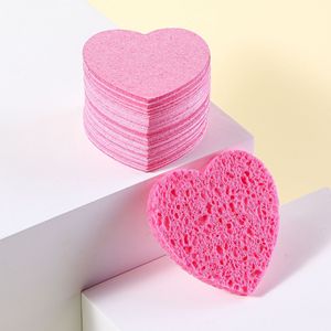 Hot Sale Heart-shaped <b>Sponge</b> Natural Compressed Biodegradable Face <b>Sponge</b> <b>Facial</b> Puff Eco-Friendly Cleansing Tool - Product Image 1