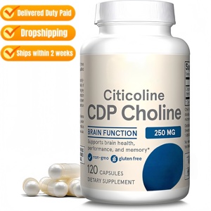 Disponibili Capsule di Citicolina CDP Choline, Integratore Nootropico per la <span class=keywords><strong>Salute</strong></span> Cerebrale, Supporto alla Memoria, Concentrazione e Prestazioni Cognitive - Product Image 1