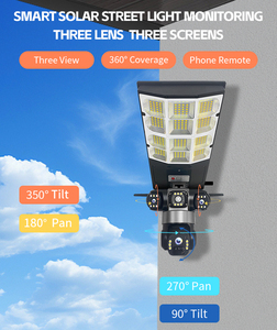 야외 방수 1000W 2000W 올인원 통합형 태양광 LED 가로등 무선 CCTV 카메라 4G 포함 - Product Image 4