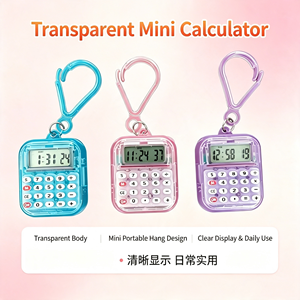 Calculadora de Bolsillo Transparente con Llavero, Mini Calculadora Científica Portátil, Máquina de Sumar para la Escuela, Oficina, Regalo - Product Image 6