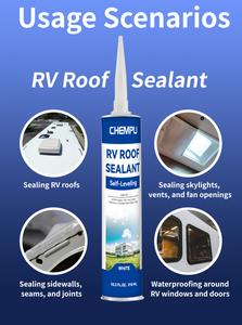 Scellant pour toit de <span class=keywords><strong>camping</strong></span>-<span class=keywords><strong>car</strong></span>, scellant auto-nivelant Ms Sealant pour sceller les bords du toit, adhérence structurelle haute résistance - Product Image 4