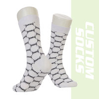Chaussettes de sport personnalisées de haute qualité pour hommes Chaussettes en coton tricoté respirant Chaussettes athlétiques à motif de logo personnalisé
