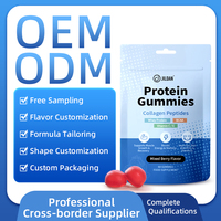 Collagène Peptides Protéines de Lactosérum BCAA Gummies Saveur Baies Mixtes Récupération Musculaire Énergie Boost Élasticité de la Peau