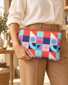 Bolsa con Cierre de Patrón Geométrico Personalizado, Tamaño Mediano, Textil de Moda, Uso Diario, 3 Piezas, Lona 100% RPET, MOQ Bajo - Product Image 6