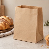Sacs en papier kraft personnalisés SOS sans poignées pour les magasins de snacks, emballages alimentaires sur mesure, vente en gros B2B