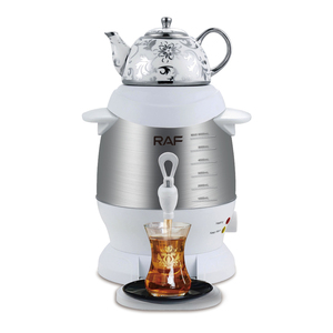 Raf Brand Luxury Classic Practical Design Samovar Tea Maker 1800w 6L <strong>Faucet</strong> Stainless Steel Ceramic - Product Image 3