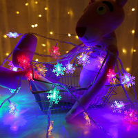 Schneeflocken Lichterketten Lichterketten Dekoration für Weihnachts baum Neujahrs zimmer USB Powered Garland Dekorative Lichterkette