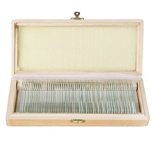 Portaobjetos de microscopio, muestras biológicas, cajas de madera, muestras didácticas, varios conjuntos de muestras, animales y plantas - Product Image 1