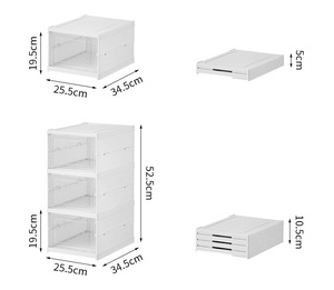 Hộp giày dày bán chạy, tủ giày trong suốt, hộp đựng giày, kệ giày đơn giản gia dụng, nhựa gấp gọn, lắp đặt miễn phí - Product Image 6