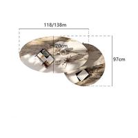 Table basse ronde en acier inoxydable YuanChang avec rangement, plateau en marbre moderne et luxueux, mobilier de salon, design personnalisable