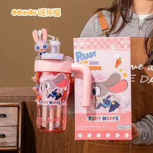 Botella de Agua Tritan de <span class=keywords><strong>Disney</strong></span> con Pajita, Asa, Tapa y Filtro para Té, Ideal para Regalar o como Obsequio para Niños - Product Image 1