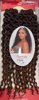 Lot de 2 tresses synthétiques Milano Curls 2X au crochet de 18 pouces pour femmes noires, style ondulé lâche, sans nœuds, protection des cheveux
