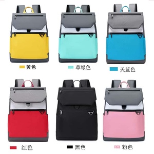 Cute Fruit Snail Minimalist Panelled <b>Backpack</b> Gray Blue PU 12 Inches Unisex Daypack Multiple Pockets Zipper Closure Soft Handle - Product Image 6