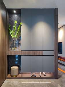 Modern Style Customized Wooden Shoe Rack <b>Cabinet</b> Strip Light for Indoor Outdoor Home Living Room <b>Bedroom</b> Entrance Hall <b>Storage</b> - Product Image 6