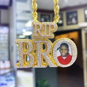 Ciondolo con foto in stile Hip Hop VVS Moissanite in argento Sterling 925 con immagine collana ciondoli e ciondoli unici - Product Image 4