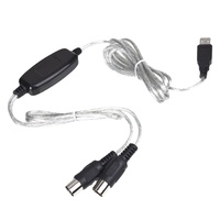 Nouveau câble d'interface MIDI USB 2M, convertisseur PC vers clavier musical, adaptateur de cordon, livraison gratuite, vente en gros