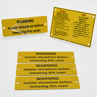 Plaque de signalisation métallique gravée au laser personnalisée, étiquette en aluminium pour machines industrielles