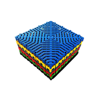 Dalles de sol de garage en PVC ventilées et drainantes 40x40cm, emboîtables, antidérapantes, pour garage extérieur et lavage de voitures