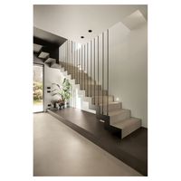 Escalier droit moderne de haute qualité, populaire, d'usine, intérieur, en bois, invisible, à poutre simple