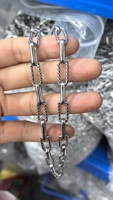 Chaîne en acier inoxydable poli torsadée à maillons ovales Rolo, résistante au ternissement et à l'eau, pour pendentifs et superposition de bijoux DIY