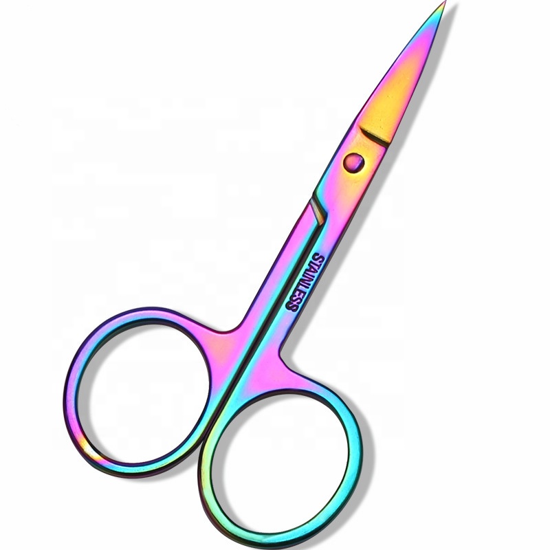 Small false eyelashes tweezer scissors titanium eyebrow scissors for lashes laah scissors