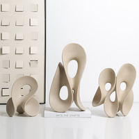 Sculptures abstraites modernes Wave, décorations minimalistes uniques et créatives pour la maison et le bureau, ornements de jardin et de terrasse extérieurs