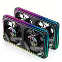Ventilador AntarcChill de 240 mm con Aspas Invertidas y Carcasa de Espejo Infinito, Fácil Instalación, Flujo de Aire Inverso, Ventilador de Refrigeración para PC, Compatible con OEM y ODM