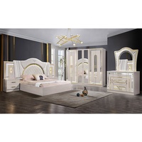 Ensemble de chambre à coucher complet avec lit double, suite de chambre à coucher avec lit king size, cadre en bois, mobilier de chambre à coucher moderne et luxueux