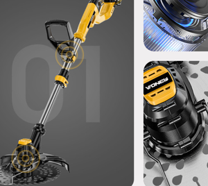 Tondeuse à <span class=keywords><strong>gazon</strong></span> électrique sans fil et débroussailleuse multifonction à batterie au lithium sans fil - Product Image 5