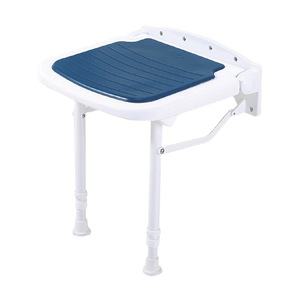 Lanpindunjiancai <b>Folding</b> Bathroom Chair 380x365x425mm Aluminum Alloy Wall Mounted Non Slip <b>Shower</b> <b>Stool</b> For Elderly - Product Image 1