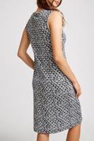 Robe décontractée pour femme grande taille, fabriquée au Bangladesh, coupe droite, en dentelle, col en V, sans manches, en mousseline de soie, satin, cristal, naturelle, été, OEM personnalisée