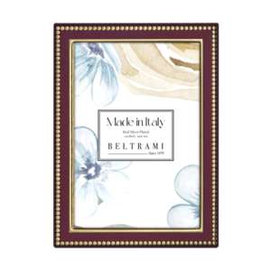 Beltrami Photo <b>Frame</b> <b>4x6</b> Inch Silver Plated Red Gold Beaded Edge Picture <b>Frame</b> - Product Image 1