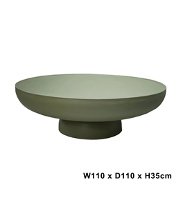 Table basse ronde en micro-ciment et fibre de verre, style minimaliste de luxe pour salon - Product Image 3