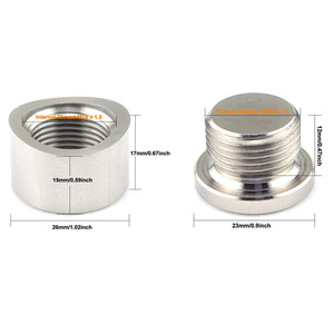 น็อตและสลักเกลียวอะแดปเตอร์ท่อสแตนเลส M18X1.5 สำหรับการอัพเกรดระบบไอเสีย - Product Image 4
